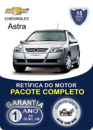 Retífica de motor Chevrolet Astra com garantia pacote completo Rw motores
